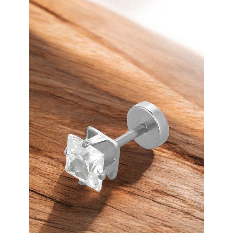 Roadster Men Stone Studded Square Stud Earring