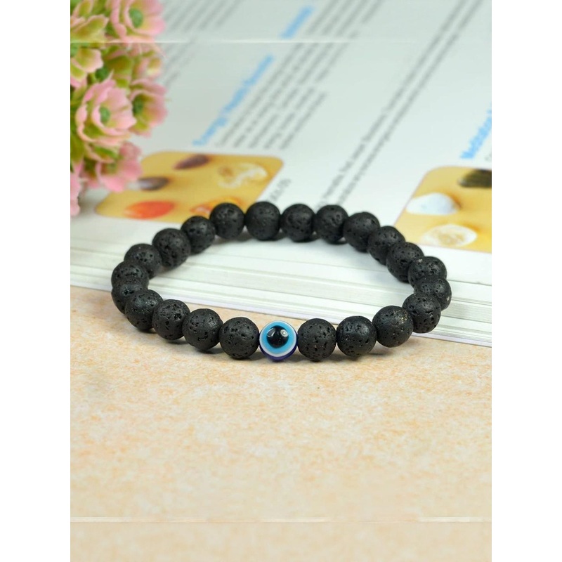SENROAR Unisex Lava Evil Eye Charm Bracelet