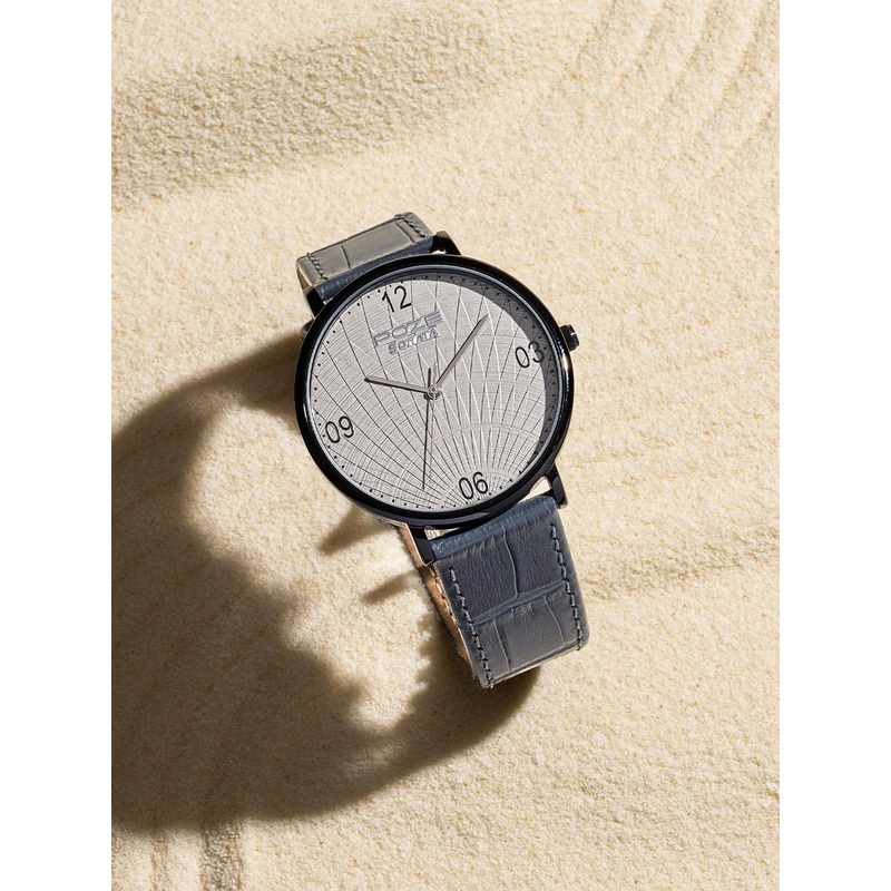 Sonata Men Brass Dial & Leather Bracelet Style Straps Analogue Watch SP70061NL01