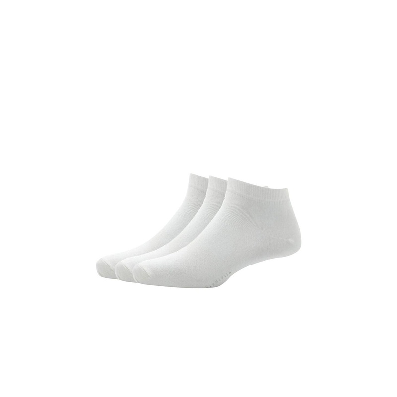 Van Heusen Men Pack Of 3 White Solid Ankle-Length Socks