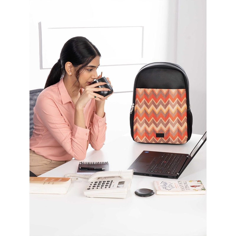 ZOUK Tidal Wave Printed Water Resistance Backpack Up To 16 Inch