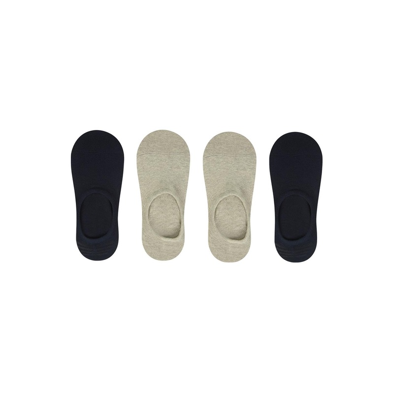 Socksxpress Pack of 4 Men AntiSlip Loafer Shoeliner Socks