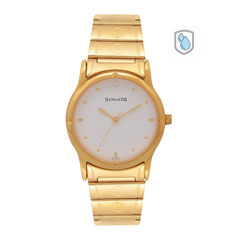 Sonata Men White Analogue Watch NK7023YM01