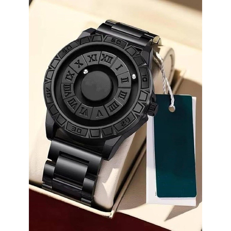 SZN Men Black Metal Dial & Straps Casual Analogue Watch