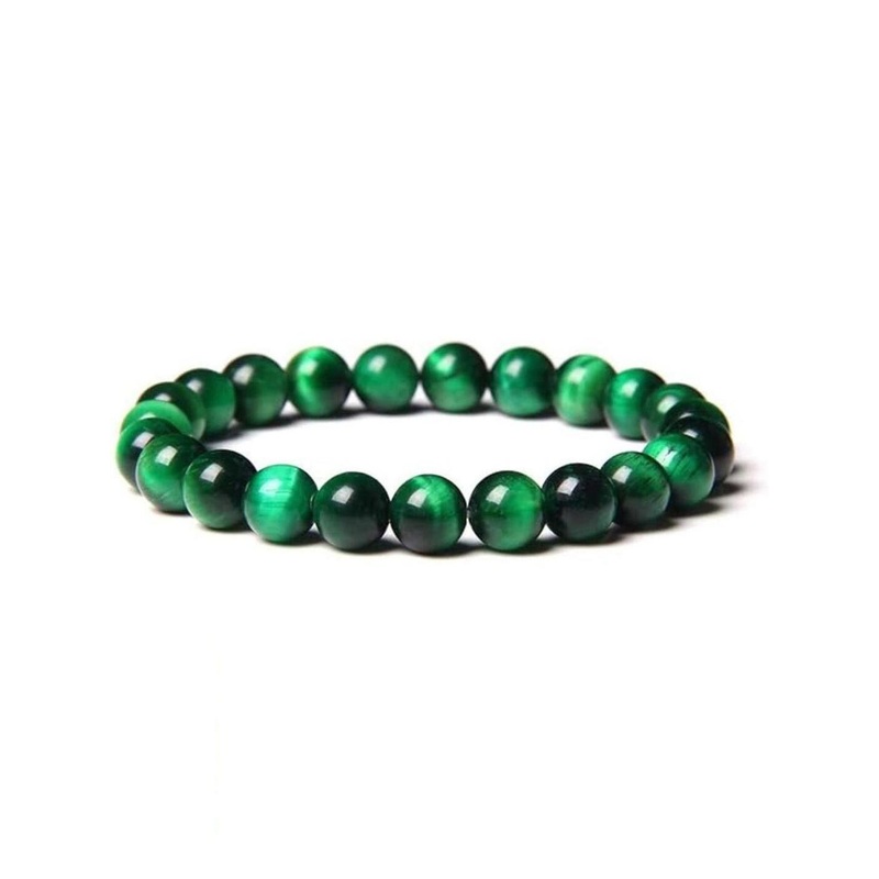 VIBESLE Unisex Green Crystals Beads Bracelet