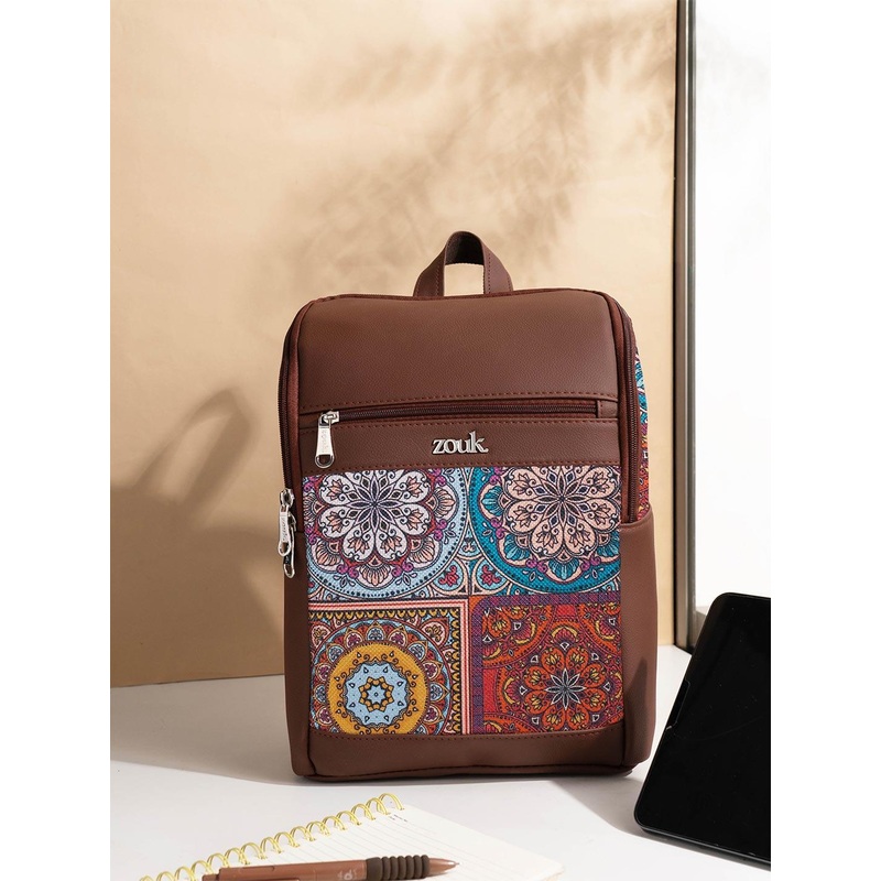 ZOUK Unisex Multicolor Mandala Print Amalia Daypack