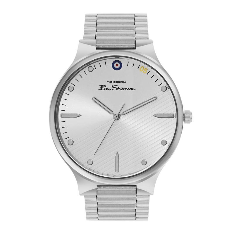 BEN SHERMAN Men Textured Stainless Steel Bracelet Style Analogue Watch BS099SM