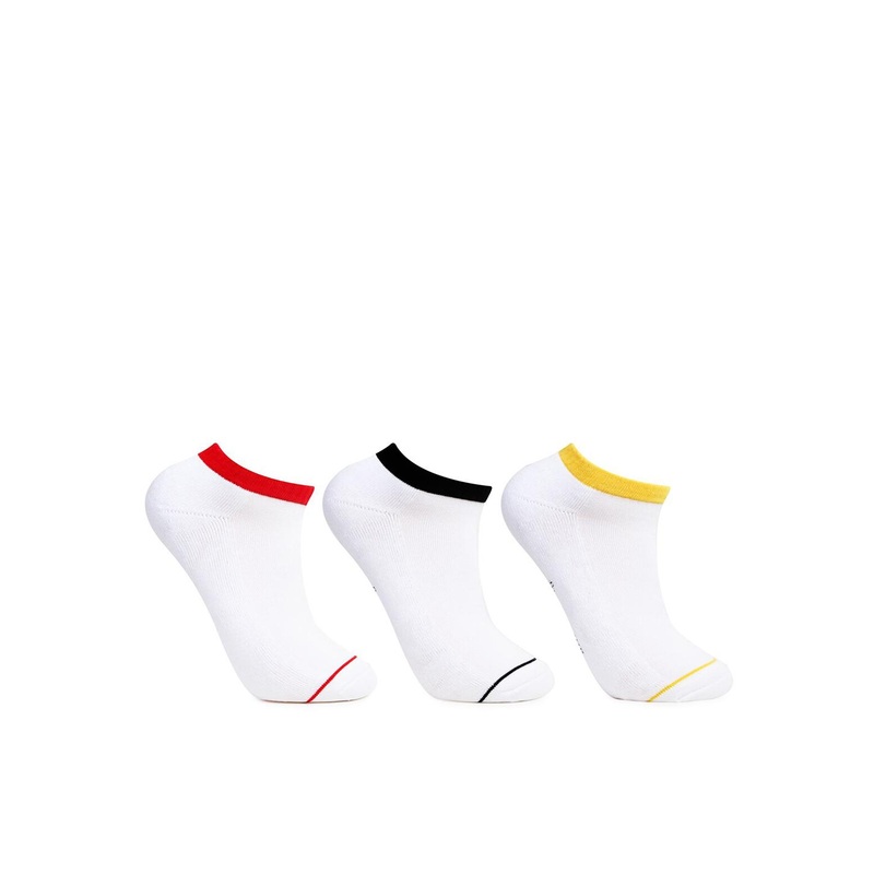 Bonjour Men Pack Of 3 Cotton Ankle -Length Socks