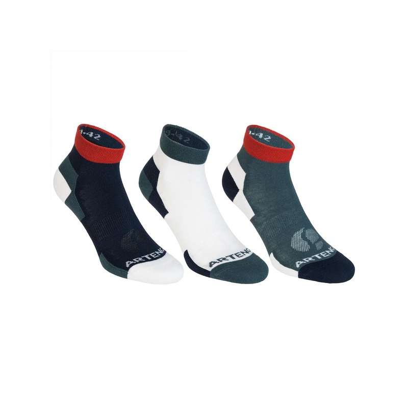 Decathlon Artengo Men Pack Of 3 Colourblocked Above Ankle Length Socks