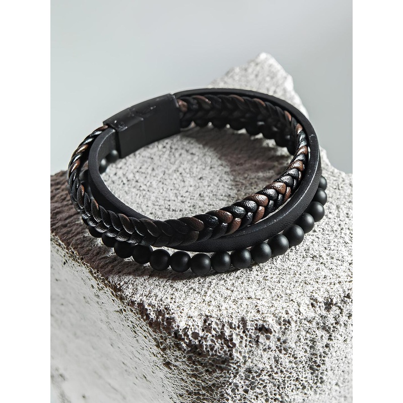 KARISHMA KREATIONS Unisex Leather Multistrand Bracelet