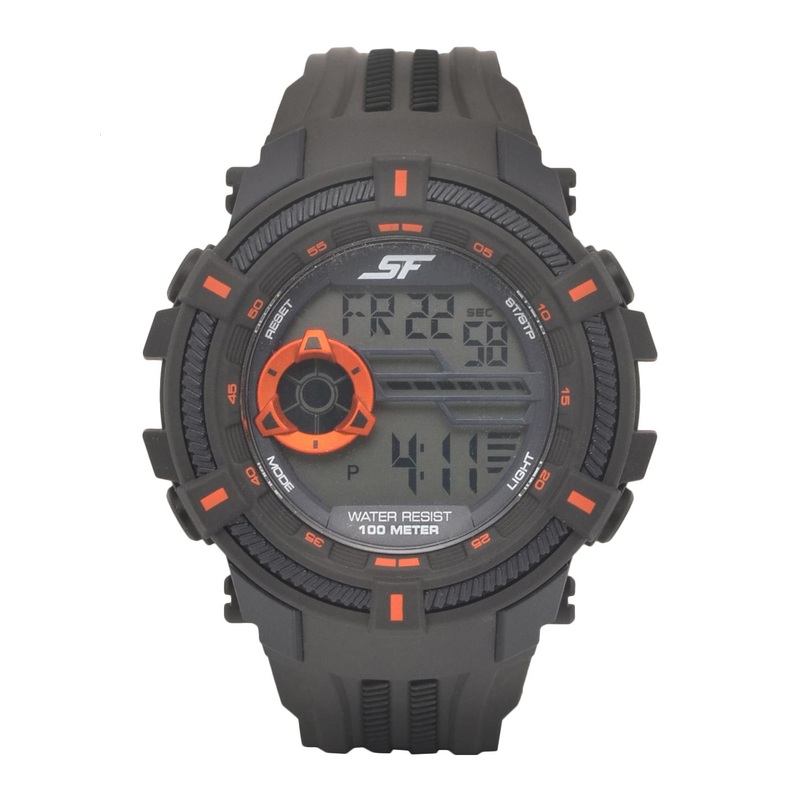 Sonata Men Black & Grey Analogue Watch 77080PP02