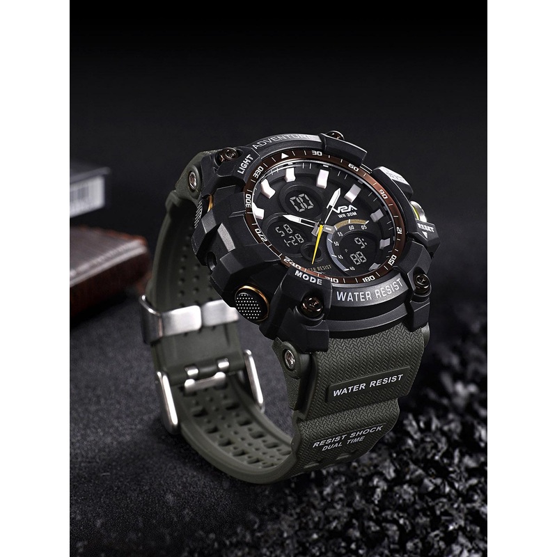 V2A Men Embellished Dial & Bracelet Style Straps Analogue Watch V2A-JF-1614-Green