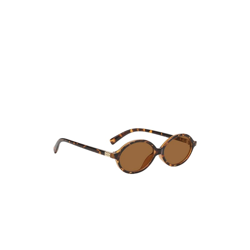 4Flaunt Unisex Essntl Retro 90s Oval Sunglasses  4F-ESSNTL05-LPRDBRWN-Leopard