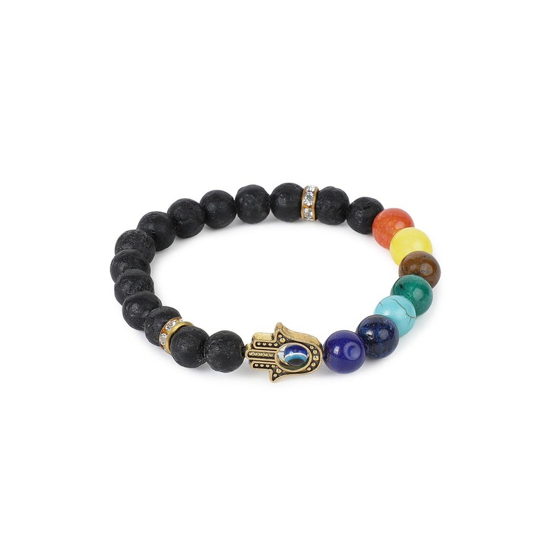 EL REGALO Evil Eye Beaded Charm Bracelet