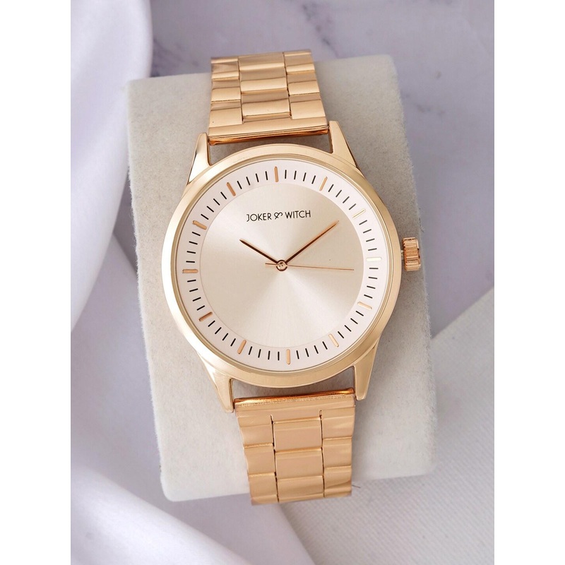 JOKER & WITCH Round Dial Stainless Steel Bracelet Style Straps Analogue Watch AMWW734