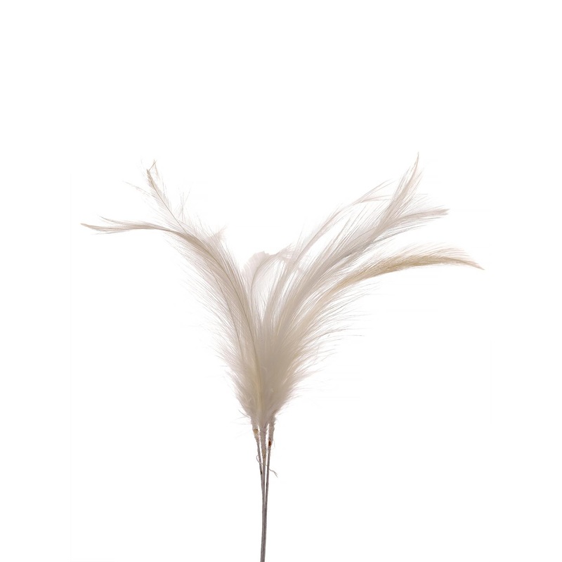 Sanjog Men Off White Feather For Kalangi Brooch For Safa Turban Groom Wedding