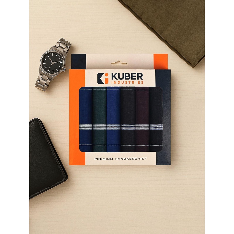 Kuber Industries 6 Pieces Cotton Handkerchiefs