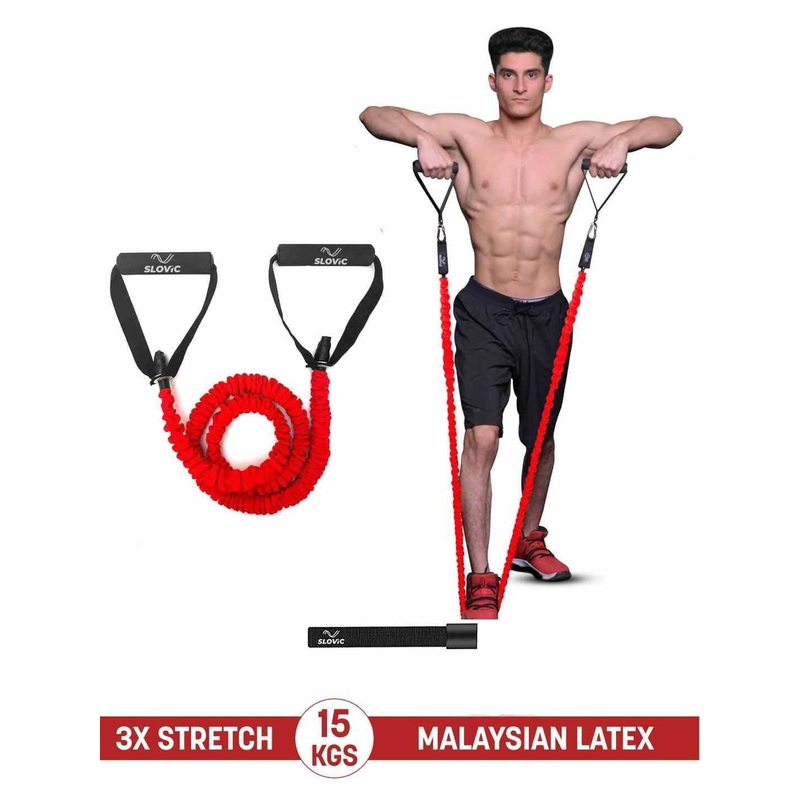 SLOVIC Exercise & Stretching Tube With Protective Covering 15 KGS Workout Accessories
