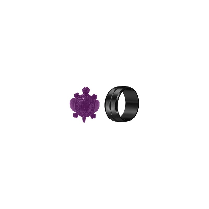 Dynamic Retail Global Set of 2 Rings for Men, Purple-Black Alloy Ring ()