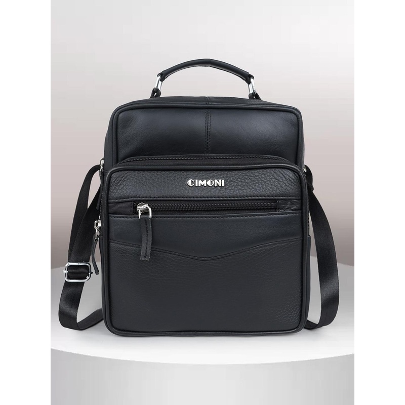 CIMONI Leather Bowling Satchel