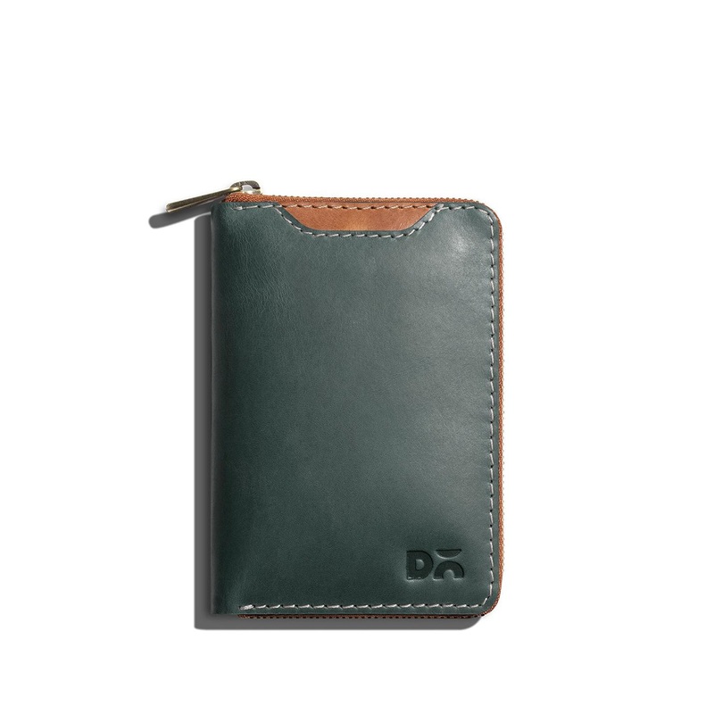 DailyObjects Unisex DailyObjects Forest Green Zip-Around Leather Wallet
