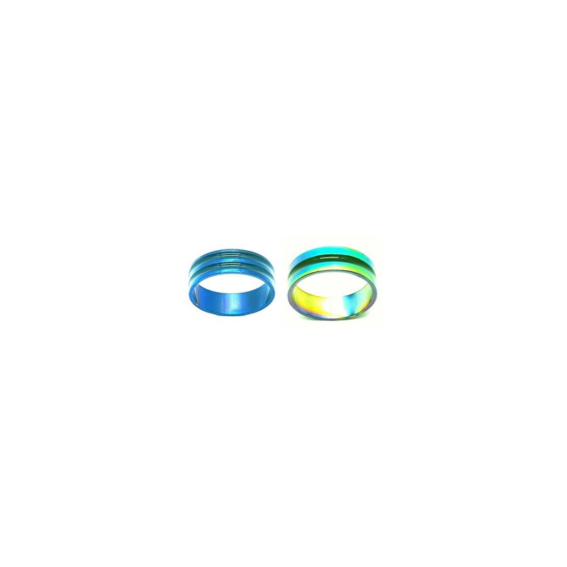 Dynamic Retail Global Set of 2 Rings for Men & Women, Blue-Green Alloy Ring ()