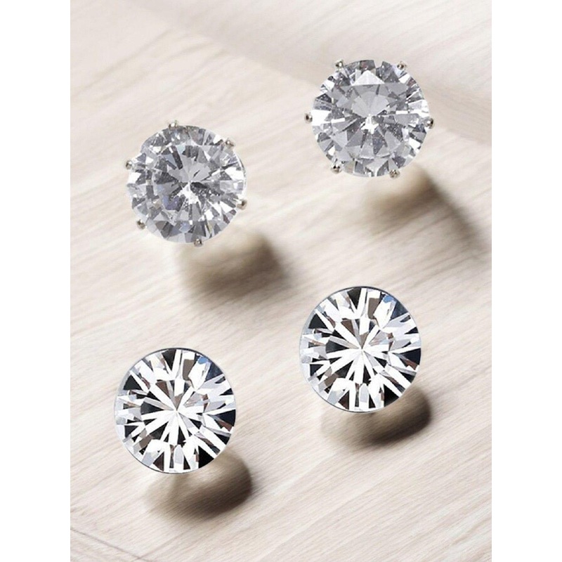 fabula Men Set of 2 Cubic Zirconia Studs