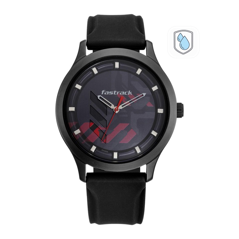 Fastrack Men Black Analogue Watch 3250NP01