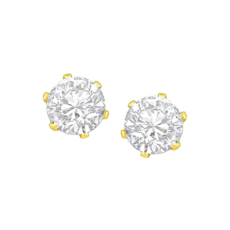 KARISHMA KREATIONS Men Cubic Zirconia Stud Earrings
