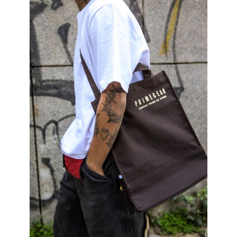 Primegear Typography Printed Tote Bag