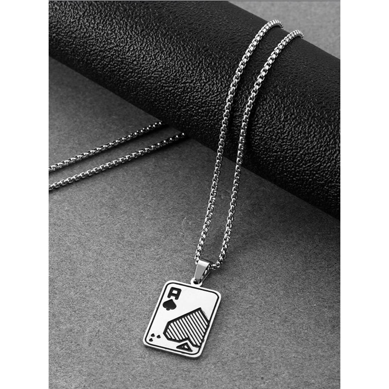 SALTY Stainless Steel Ace Pendant with Chain