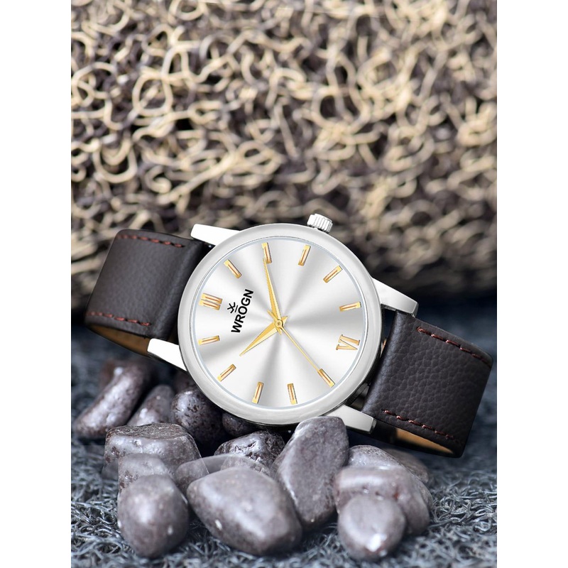 WROGN Men Leather Straps Analogue Watch WRG0425