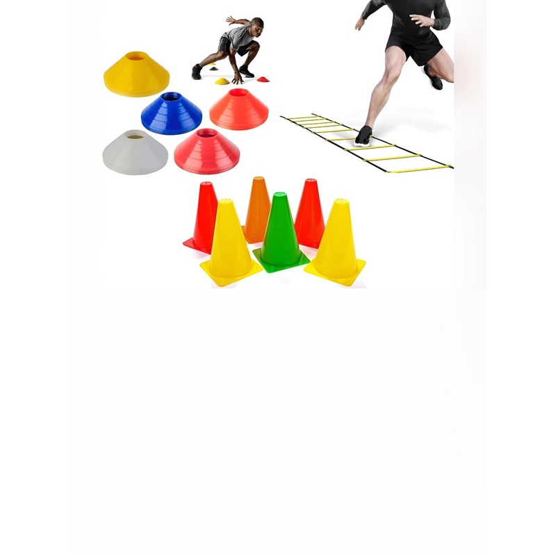 YMD Set Of 17 Ladder & Space Markers With Cones Workout Accessories