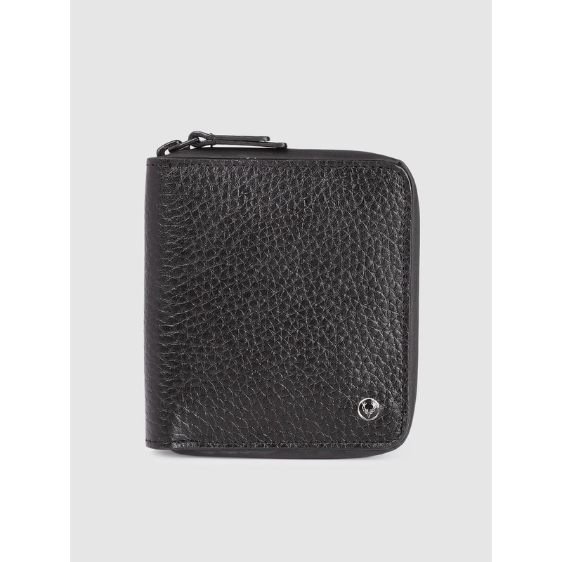Allen Solly Men Solid Leather Zip Around Wallet