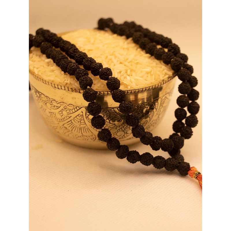 Japam Black Rudraksha Mala – 108+1 Beads
