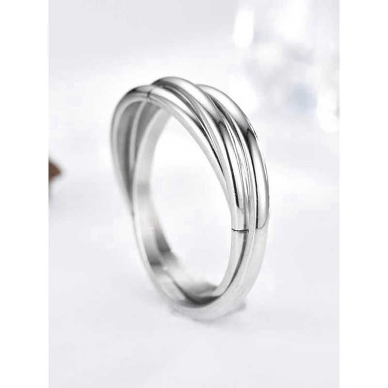 SALTY Men Stainless Steel Geometric Finger Ring