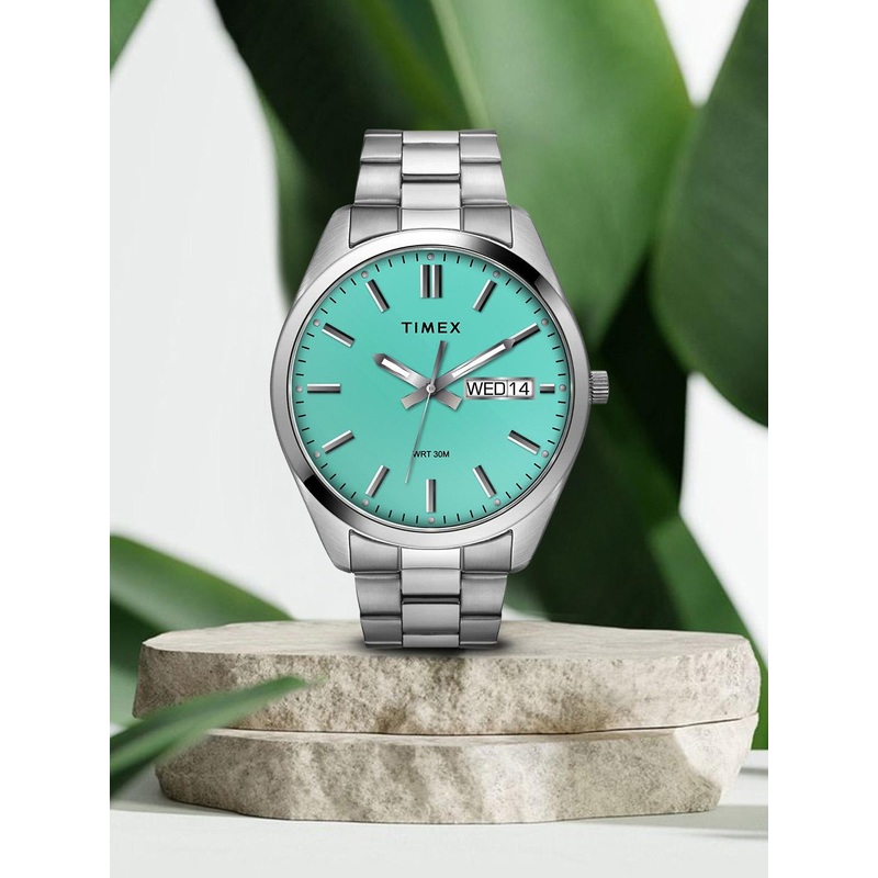 Timex Men Brass Dial & Stainless Steel Bracelet Style Straps Analogue Watch- TWTG10418