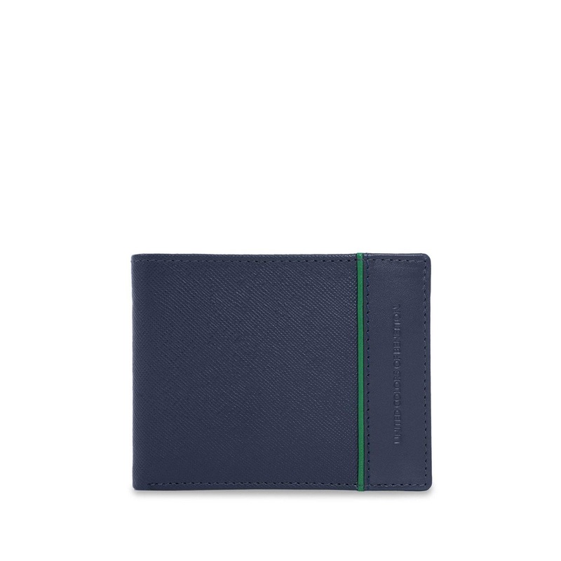 United Colors of Benetton Men Textured Leather Two Fold Wallet