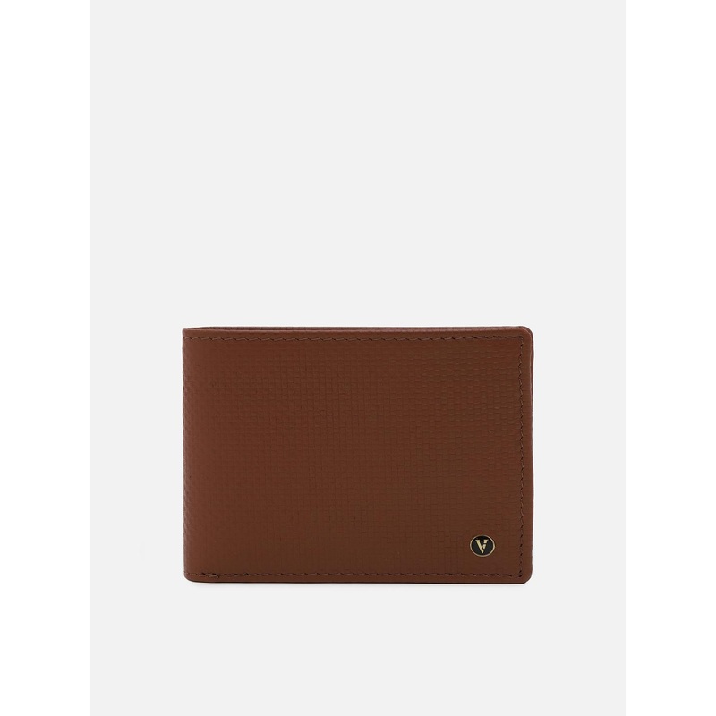 Van Heusen Men Geometric Textured Leather Two Fold Wallet