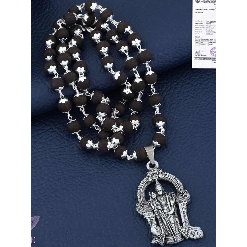 VIBESLE Unisex Karungali Mala With God Murugan Locket