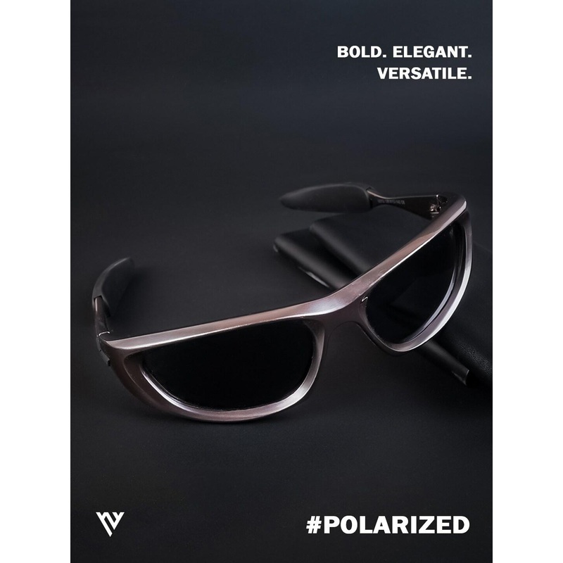 Voyage Gunmetal-Toned Sports Sunglasses With Polarised And UV Protected Lens 5012MG4021Z