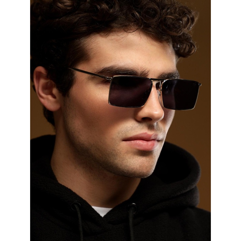 Voyage Unisex Rectangle Sunglasses with UV Protected Lens-2057MG3573Z