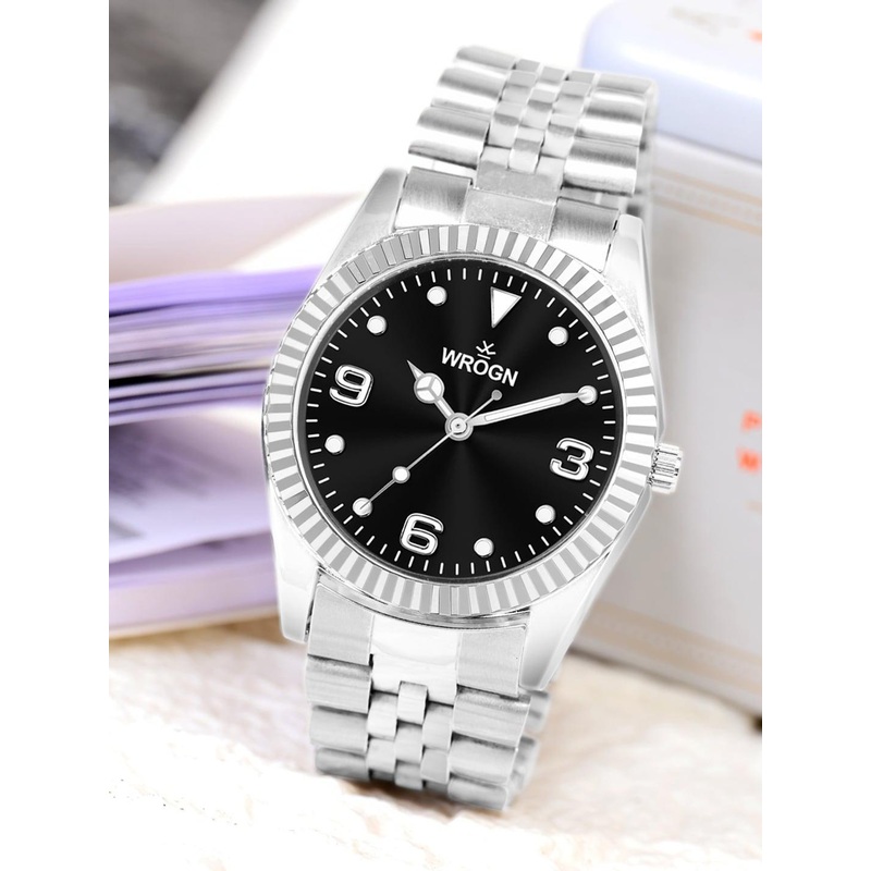 WROGN Men Dial & Stainless Steel Bracelet Style Straps Analogue Watch HOBWRG0469