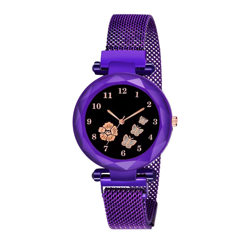 CERO Unisex Printed Dial & Stainless Steel Bracelet Style Straps Analogue Multi Function Watch