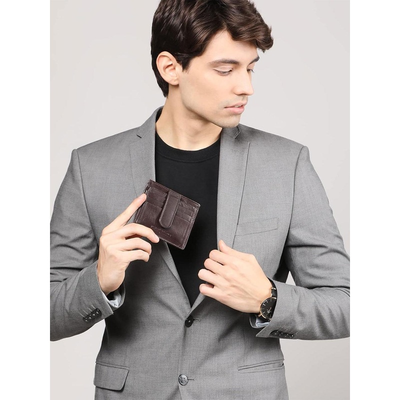 Swiss Eagle Men Textured Leather Envelope