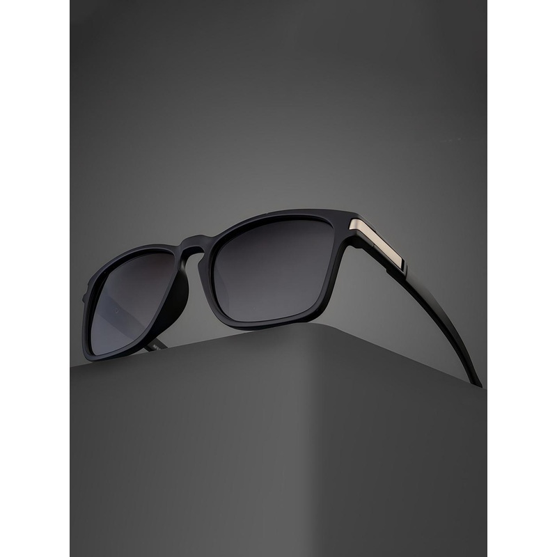 AFERELLE Unisex Square Sunglasses with Polarised Lens RBLKBLK