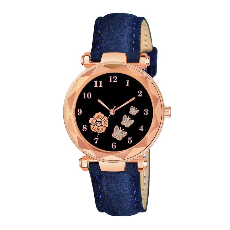 CERO Unisex Printed Dial & Leather Straps Analogue Multi Function Watch FBF223-Blue