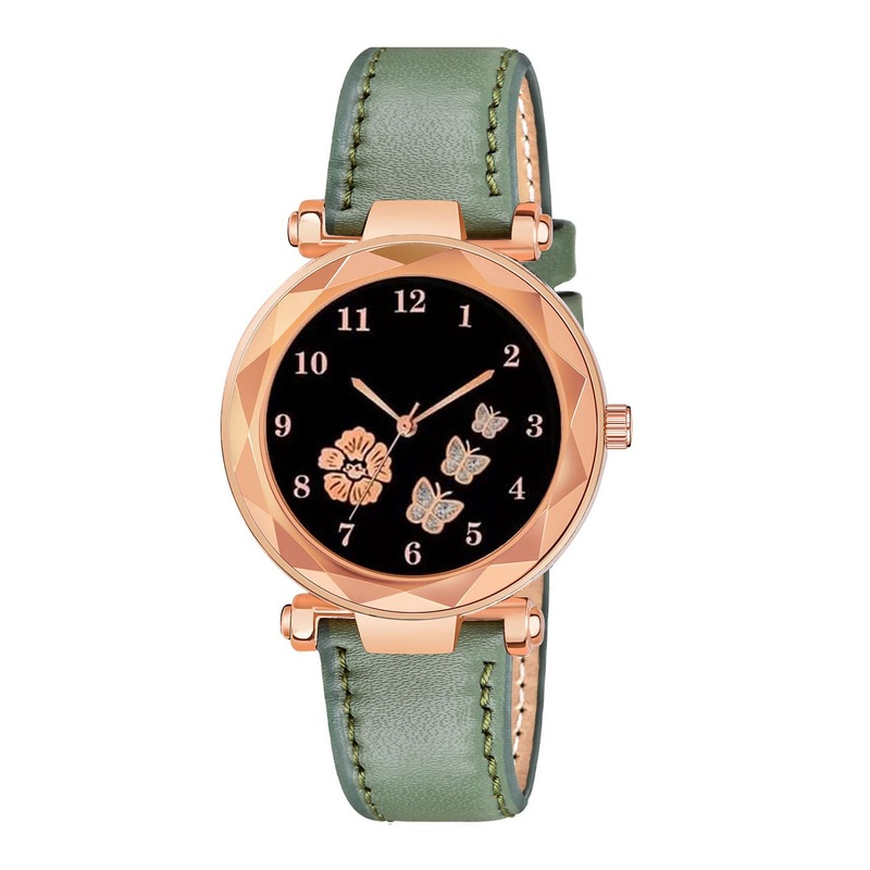 CERO Unisex Printed Dial & Leather Straps Analogue Multi Function Watch FBF223-Green