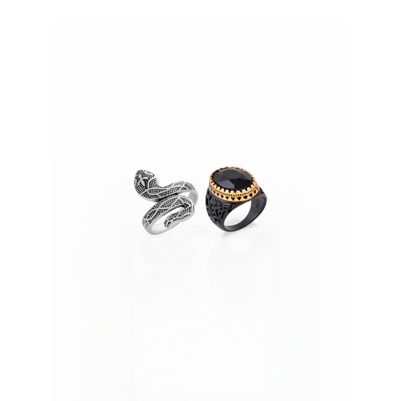 Dynamic Retail Global Set Of 2Men Multi Ring