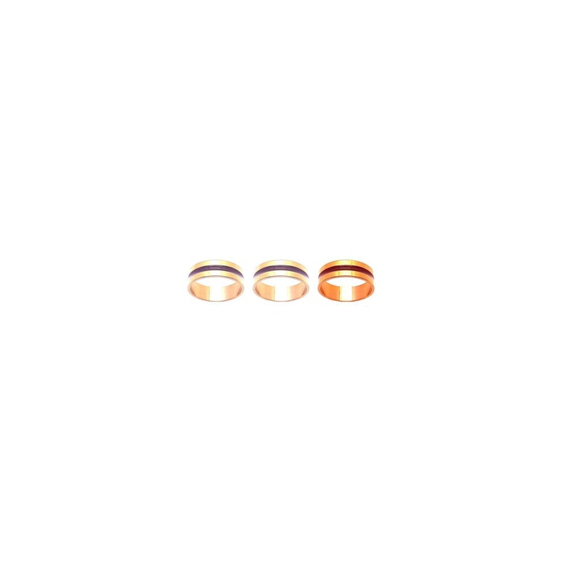 Dynamic Retail Global Set of 3 Unisex Gold-Plated Ring